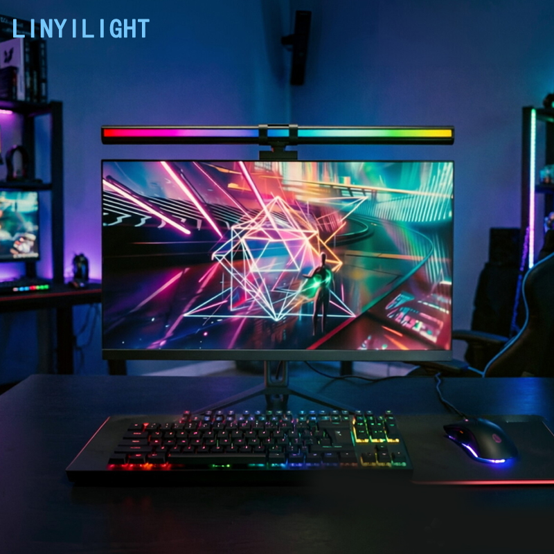 Home Office Work Table - Lampa LED RGB do monitora 60/80cm,