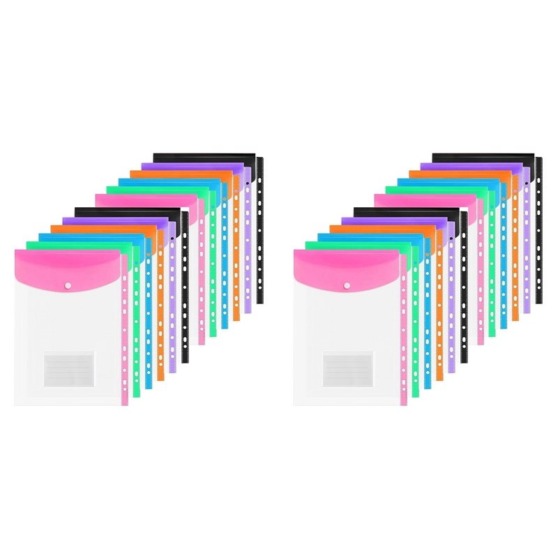 Home Office Travel Document - Plastikowe teczki ABRI-A4, 24 sztuki, rozszerzane
