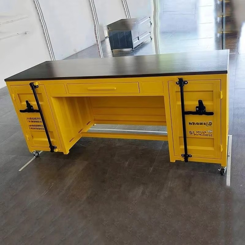 Home Office Work Table - Biurko komputerowe w stylu industrialnym, metalowe