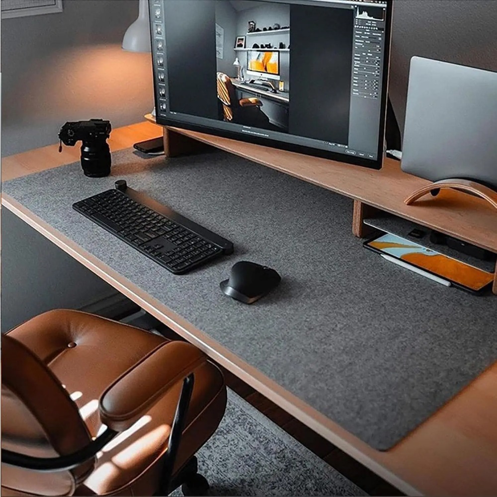 Home Office Keyboard And Mouse - Podkładka na biurko z filcu, mata