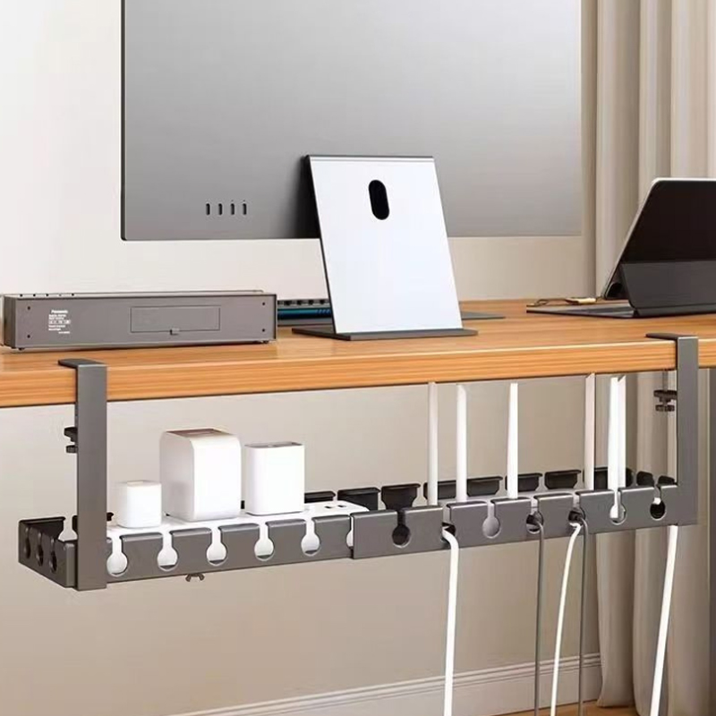 Home Office Work Table - Organizer kabli pod stół bez wiercenia,