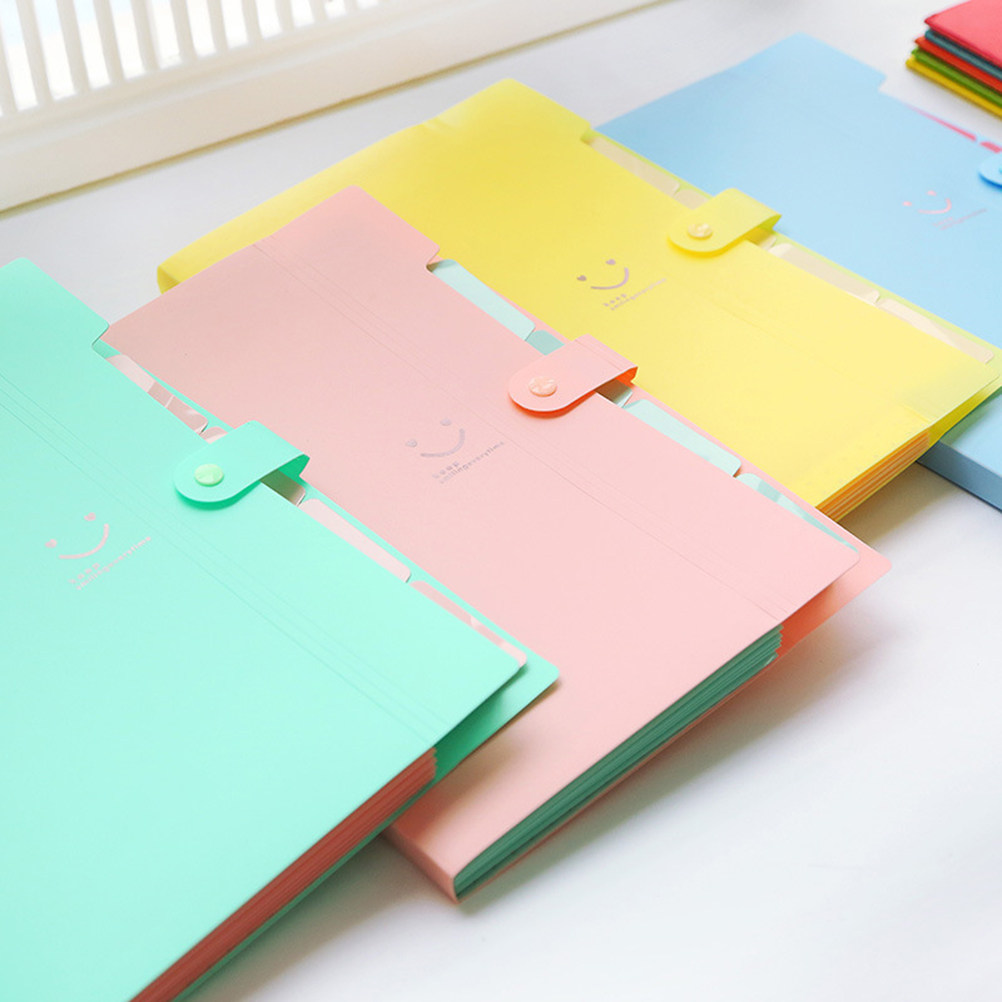 Home Office Travel Document - 5-kieszeniowy plastikowy segregator A4 z zatrzaskiem,