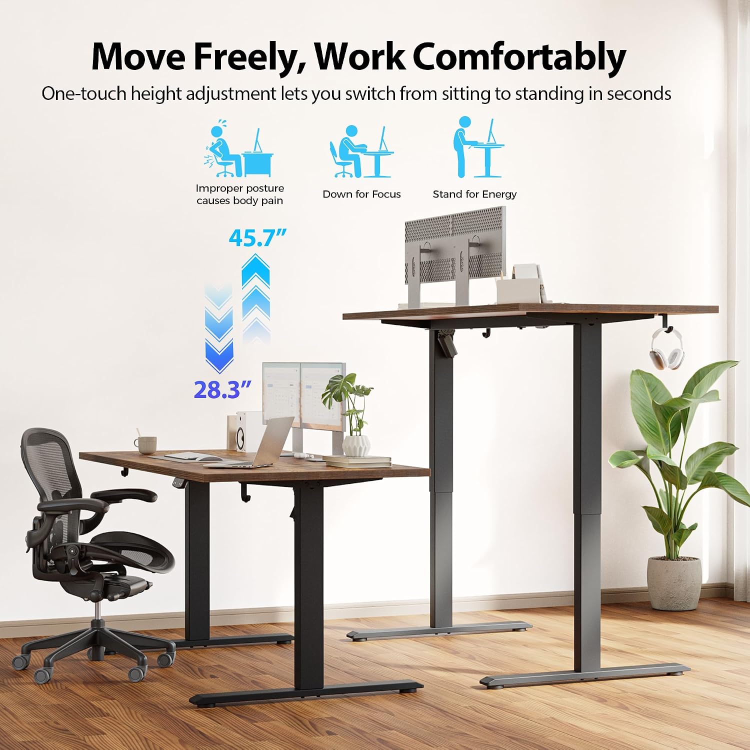 Elektryczne biurko stojące, bi – Home Office Work Table recenzja i cena