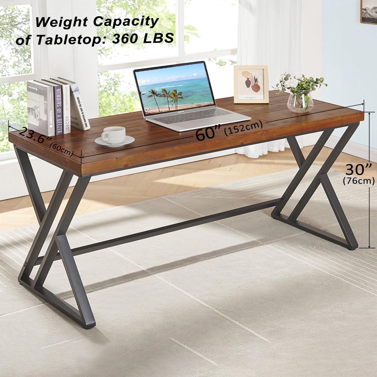 Biurko komputerowe z litego dr – Home Office Work Table recenzja i cena